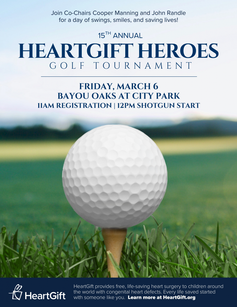 HeartGift Louisiana Golf Tournament with co-chairs Cooper Manning and John Randle