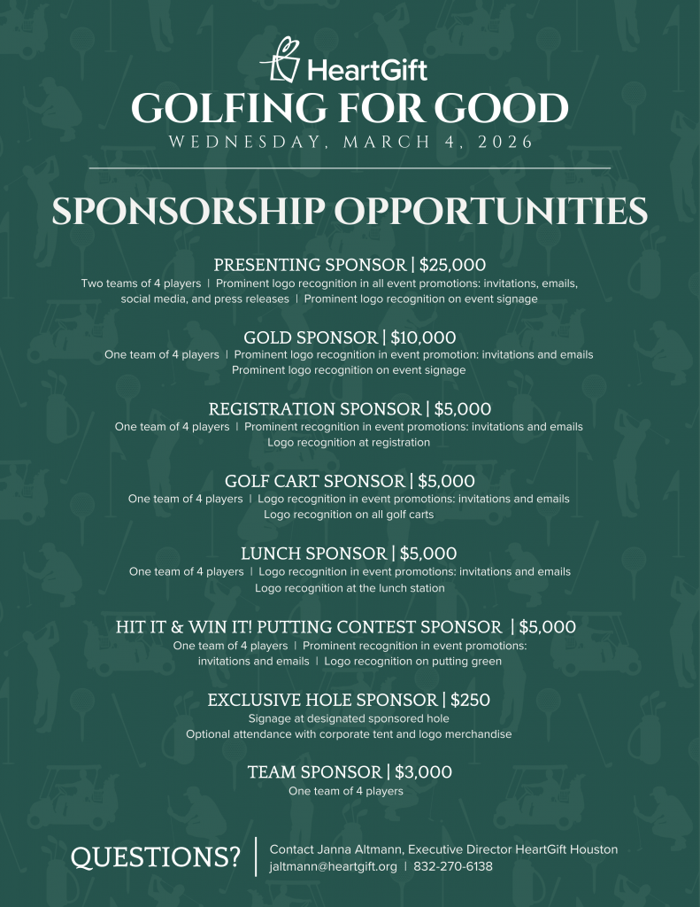 HeartGift HoustonGolf2026 SponsorshipWebsite2