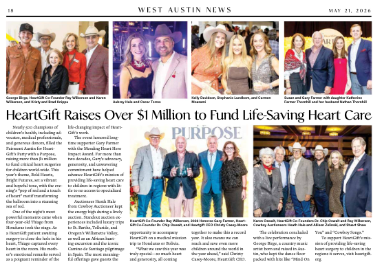 HeartGift Raises Over $1 Million to Fund Life-Saving Heart Care West Austin News June 2026